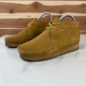 Clarks Originals  Wallabee Weaver Suede Shoes Tan Brown Women's  Size 7