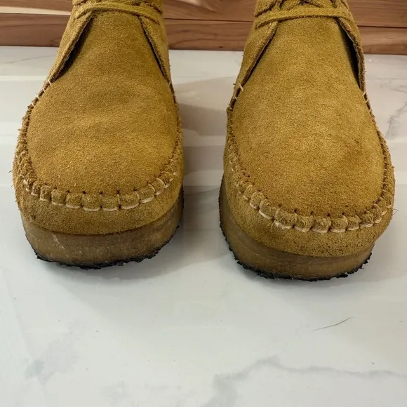 Clarks Originals  Wallabee Weaver Suede Shoes Tan Brown Women's  Size 7