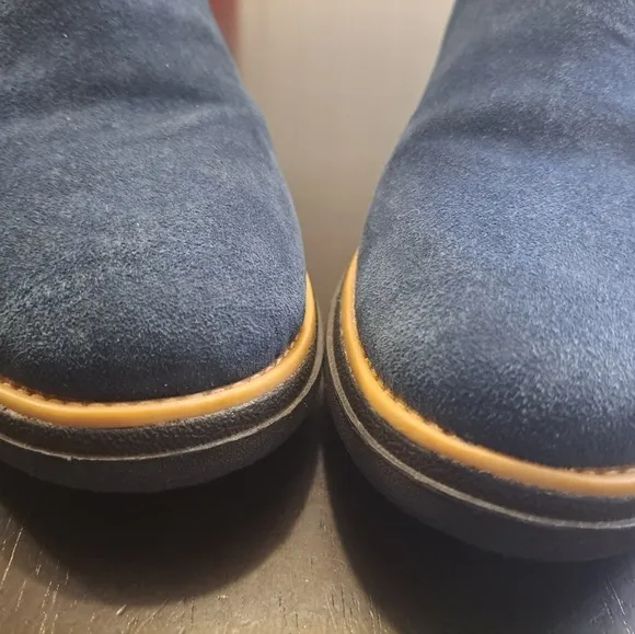 Clarks Royal Blue Sharon Salon Wedge Ankle Boots   Size 8.5