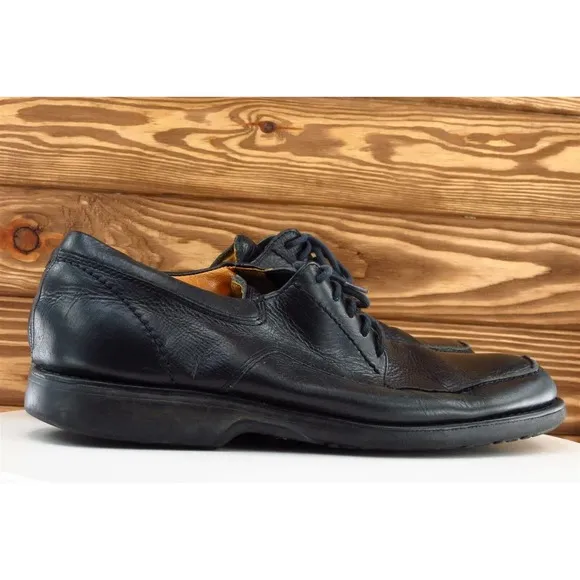 Clarks Travel Soft Shoes Sz 11.5 M Black Derby Oxfords‎ Leather Men 34645