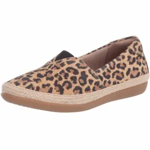 Clark’s Ultimate Comfort Danelly Sky Leopard Print Leather Upper Flats 8.5