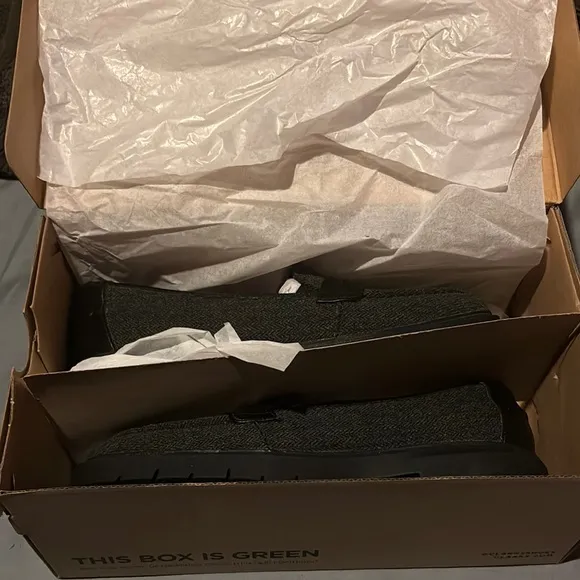 Clarks Westlynn Bay Black Tweed and Leather Flats