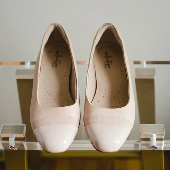 Clarks Women's Juliet Monte Flat Blush Leather 6
