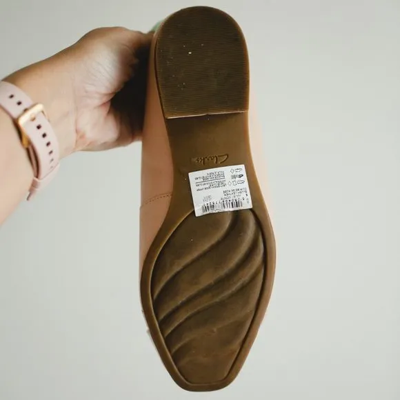 Clarks Women's Juliet Monte Flat Blush Leather 6