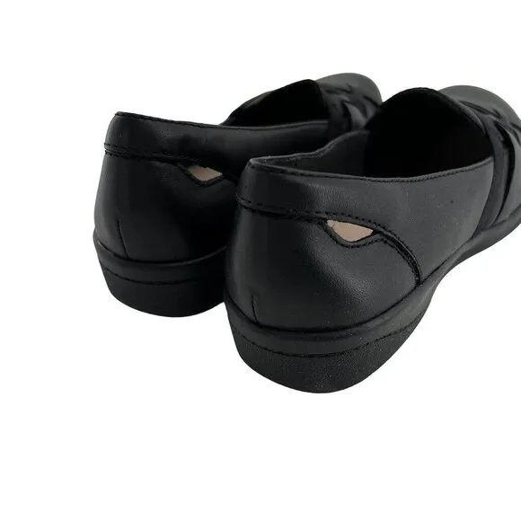 Clarks Womens Shoe 9 M Cheyn Creek Black Leather