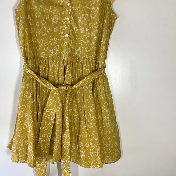 Cleobella Zia Mini Yellos Dress detachable waist belt and flounced hem