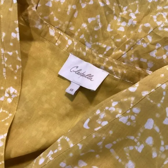 Cleobella Zia Mini Yellos Dress detachable waist belt and flounced hem