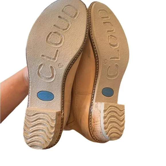 Cloud Footwear European Leather Tassel Tan Leather Boots