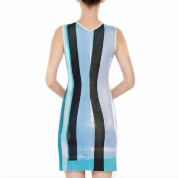 Clover Canyon‎ Eclipse Striped Scuba Dress Women's Size Medium