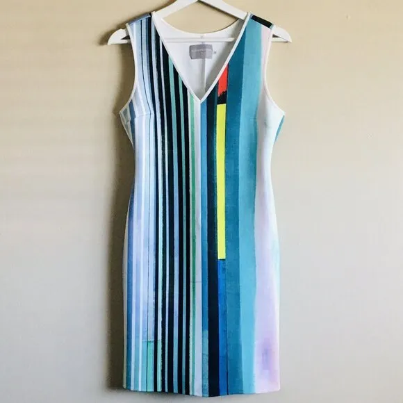 Clover Canyon‎ Eclipse Striped Scuba Dress Women's Size Medium