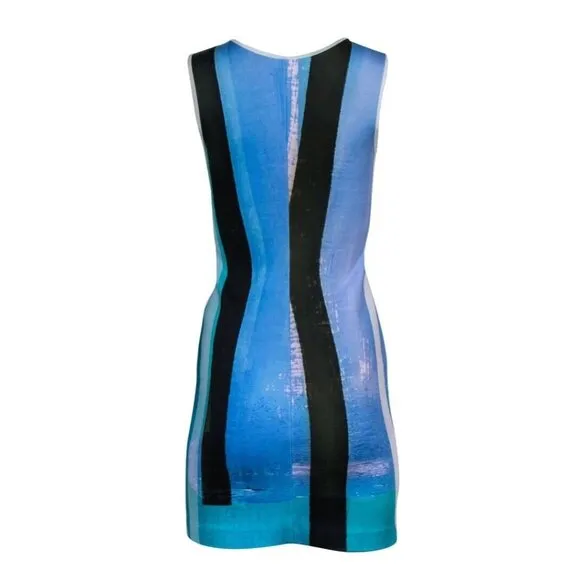 Clover Canyon‎ Eclipse Striped Scuba Dress Women's Size Medium