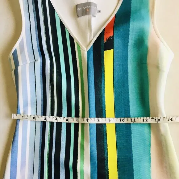 Clover Canyon‎ Eclipse Striped Scuba Dress Women's Size Medium
