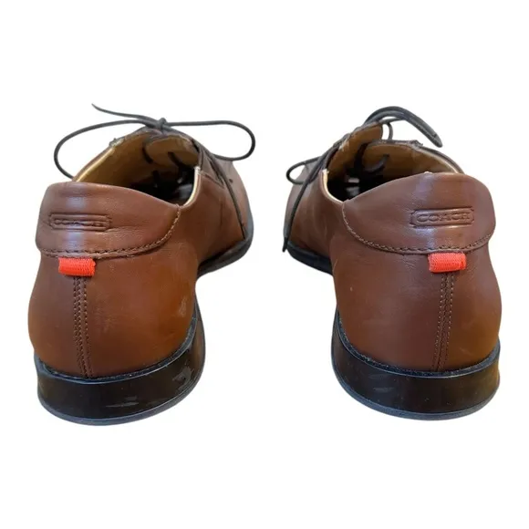 COACH ✘ Corwin BikeToe Dress Oxford Brown Leather Lace Up Shoe Made in Italy, 9