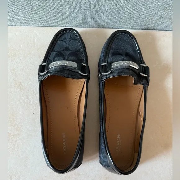 Coach Mona Driver Signature Jacquard Flats