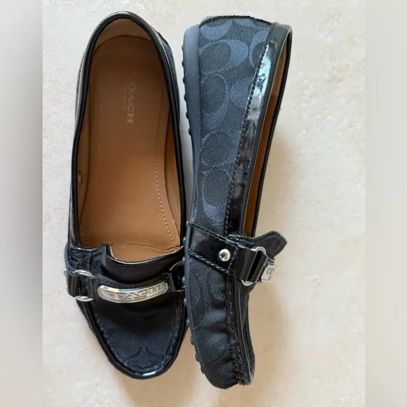 Coach Mona Driver Signature Jacquard Flats