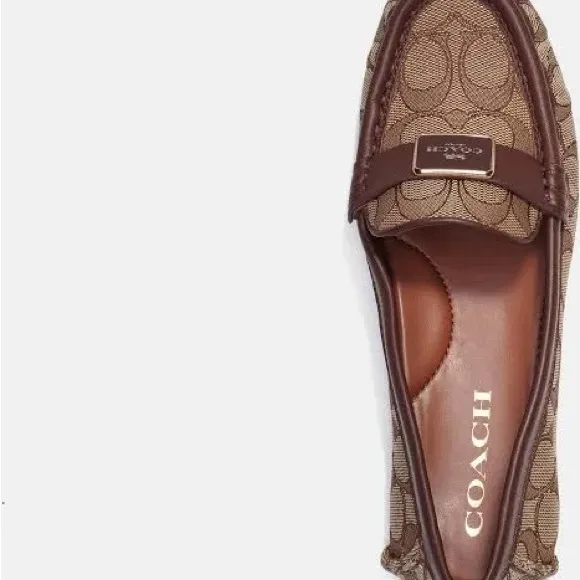 Coach Mona Driver Signature Jacquard Flats