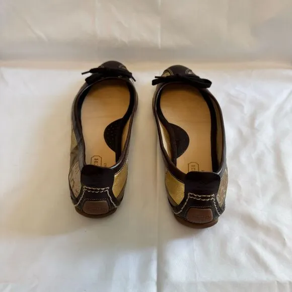 Coach Women's 'Jenilee' Mosaic Color Block Metallic Ballet Falts Size 8.5
