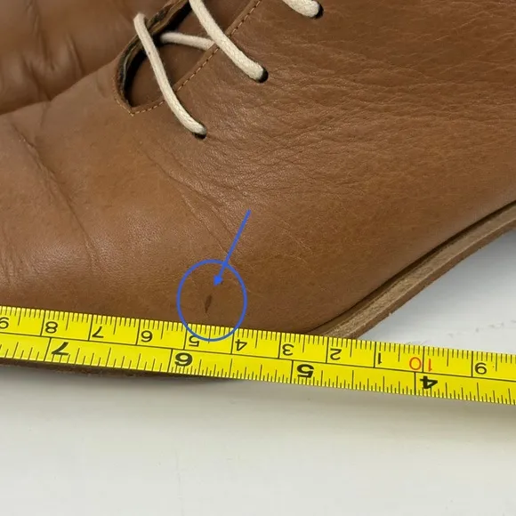COCLICO Jewel Savanna Caramello Leather Lace Up Zip Ankle Boots Womens Size 36.5