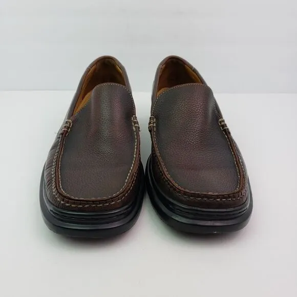 Cole Haan Air Mens Sz 10.5 Brown Leather NikeAir Sole Slip On Dress Loafer Shoes