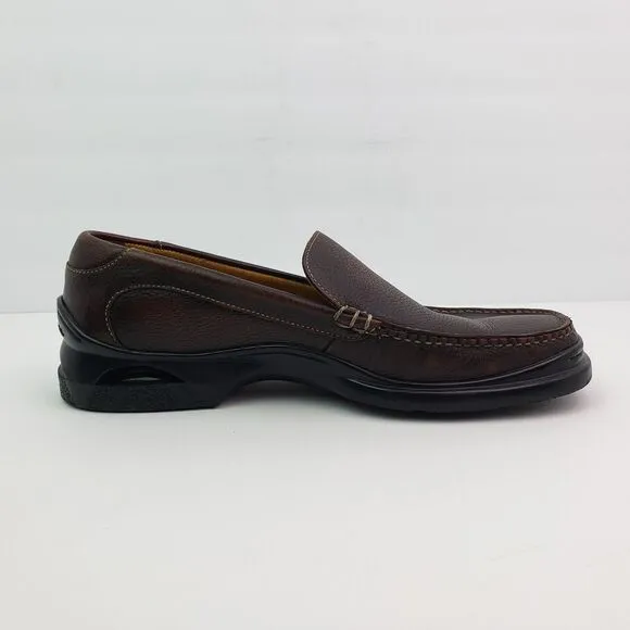 Cole Haan Air Mens Sz 10.5 Brown Leather NikeAir Sole Slip On Dress Loafer Shoes