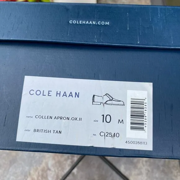 Cole Haan British Tan Collen Apron Derby Split Toe Size 10 Oxford
