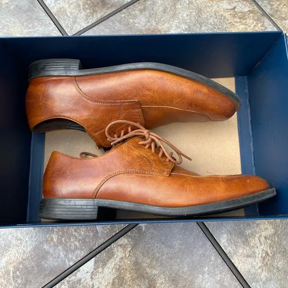 Cole Haan British Tan Collen Apron Derby Split Toe Size 10 Oxford