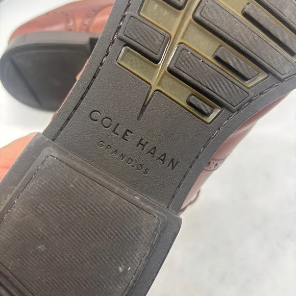 Cole Haan Brown Leather Oxford Shoes with Brogue Detailing Size 12