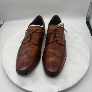 Cole Haan Brown Leather Oxford Shoes with Brogue Detailing Size 12
