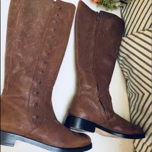 Cole Haan Brown Leather Riding Boots
