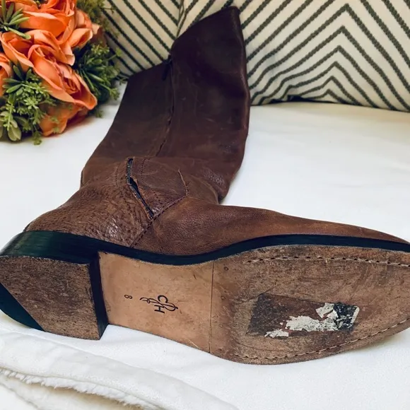 Cole Haan Brown Leather Riding Boots