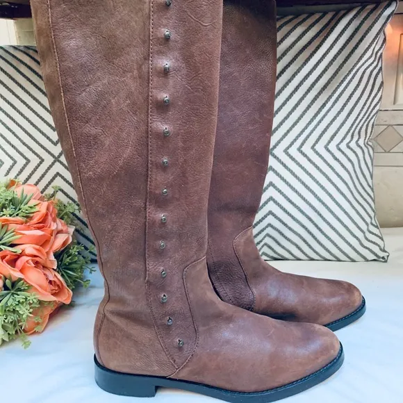 Cole Haan Brown Leather Riding Boots