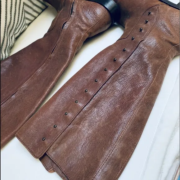 Cole Haan Brown Leather Riding Boots