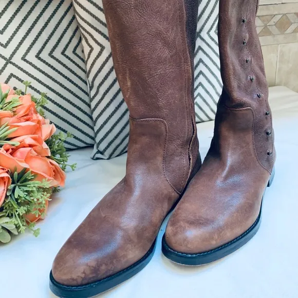 Cole Haan Brown Leather Riding Boots