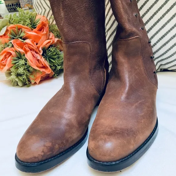 Cole Haan Brown Leather Riding Boots