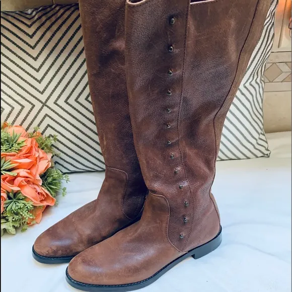 Cole Haan Brown Leather Riding Boots