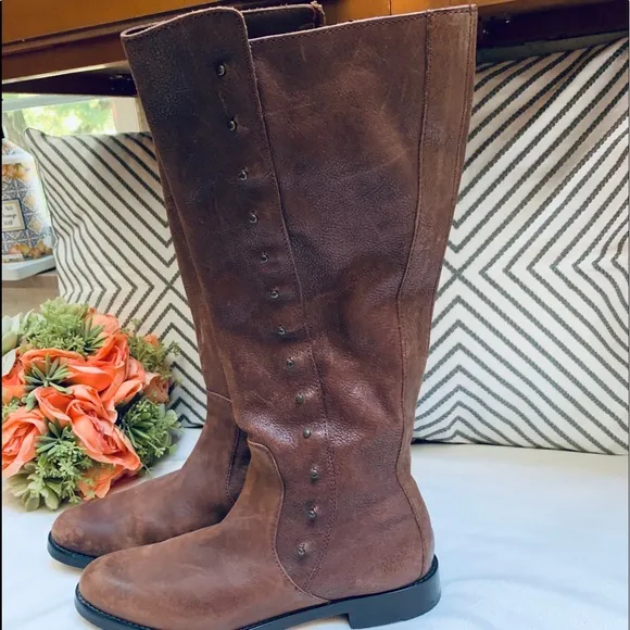 Cole Haan Brown Leather Riding Boots