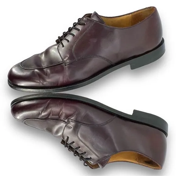 Cole Haan Carter Burgundy Brown Leather Split Toe Derby Oxford CO1525 13D