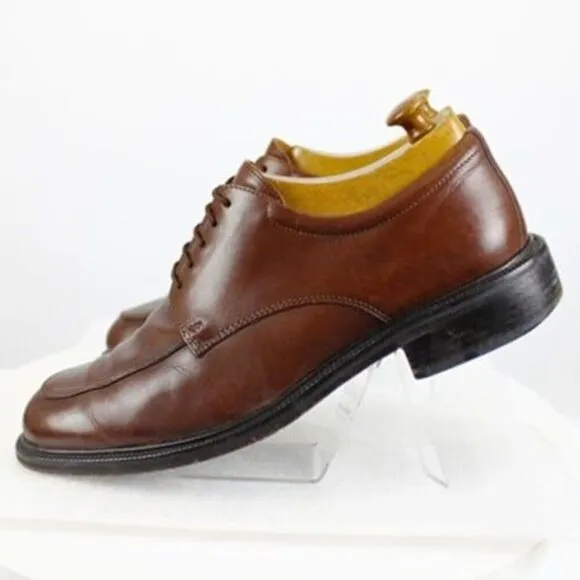 Cole Haan City Derby Leather Apron Toe Lace Up Moc Brown Men’s Size 10.5