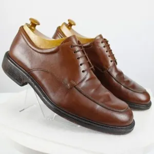 Cole Haan City Derby Leather Apron Toe Lace Up Moc Brown Men’s Size 10.5