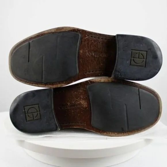 Cole Haan City Derby Leather Apron Toe Lace Up Moc Brown Men’s Size 10.5