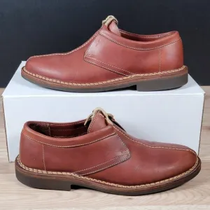Cole Haan Country Derby Shoes Mens Size 10 M Cognac Brown Split Toe Leather