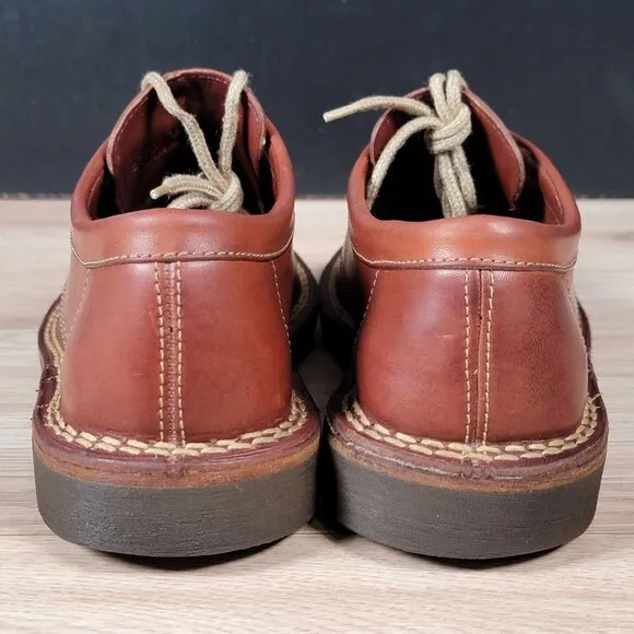 Cole Haan Country Derby Shoes Mens Size 10 M Cognac Brown Split Toe Leather