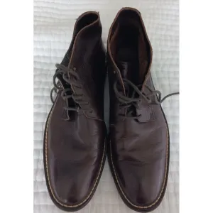 Cole Haan Derby Boot , Brown Leather, Size 11 In Excellent Pre-owned Condition