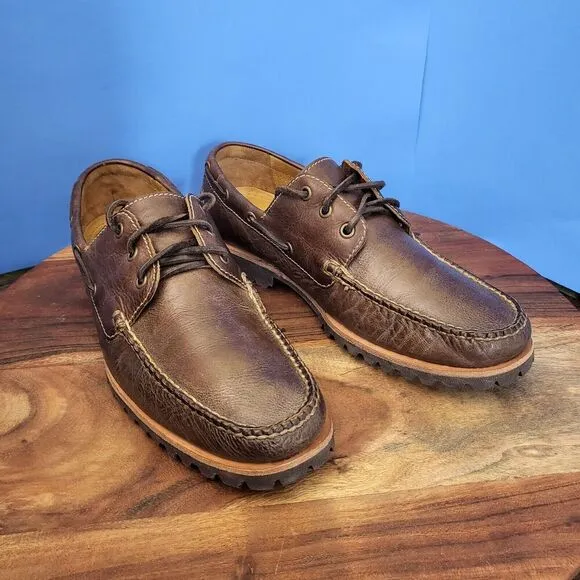 Cole Haan Docksider Deck Shoe Boat Moc Toe Lug Sole Brown Men's 9.5 M