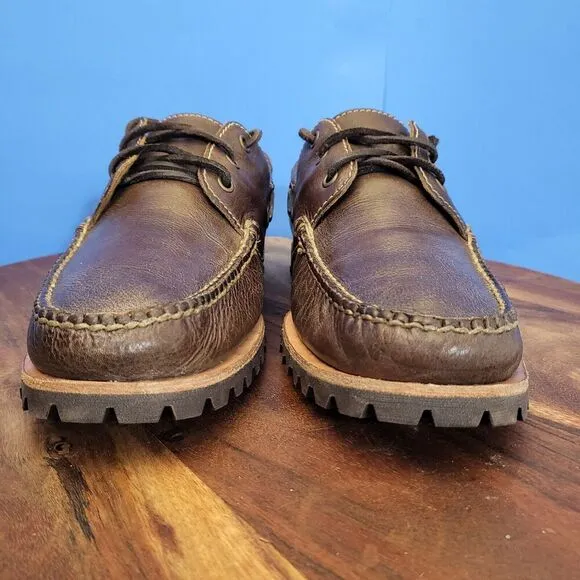 Cole Haan Docksider Deck Shoe Boat Moc Toe Lug Sole Brown Men's 9.5 M