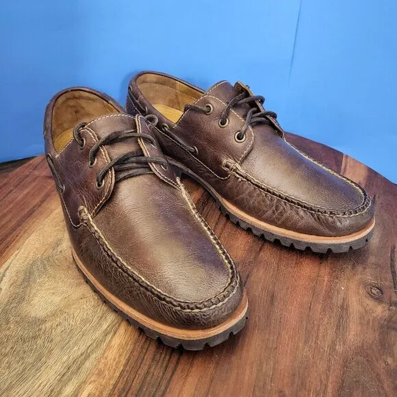 Cole Haan Docksider Deck Shoe Boat Moc Toe Lug Sole Brown Men's 9.5 M