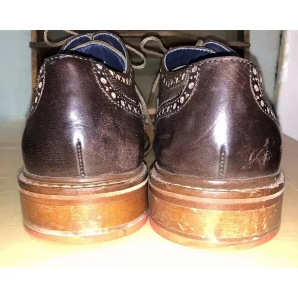 Cole Haan Grand OS Wingtip Oxford Men's 11 1/2 M Brown Leather Cambridge Shoes