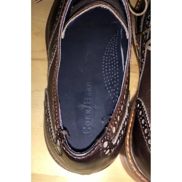 Cole Haan Grand OS Wingtip Oxford Men's 11 1/2 M Brown Leather Cambridge Shoes