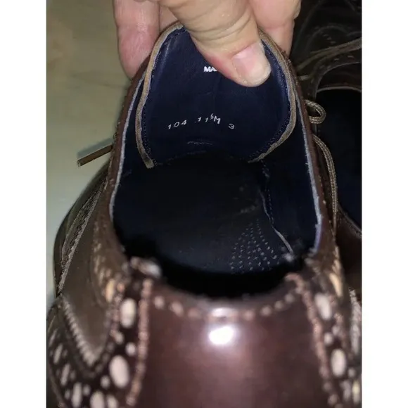 Cole Haan Grand OS Wingtip Oxford Men's 11 1/2 M Brown Leather Cambridge Shoes