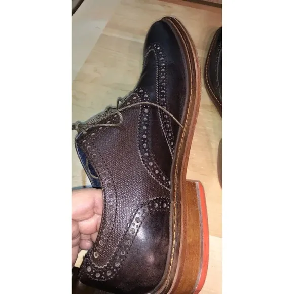 Cole Haan Grand OS Wingtip Oxford Men's 11 1/2 M Brown Leather Cambridge Shoes